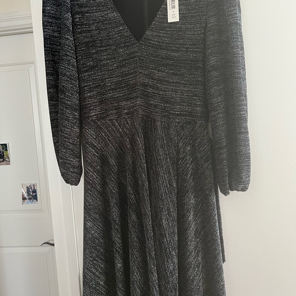 Alice + Olivia Charcoal and Black Long Sleeve Dress Brand new with tags